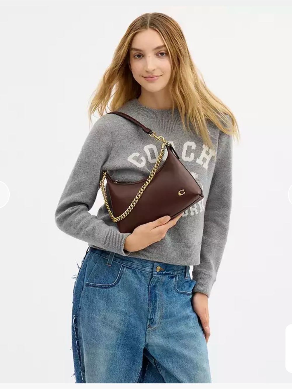 Coach Juliet Shoulder Bag 25 Glovetanned Leather Brass/Maple - Picture 2 of 12